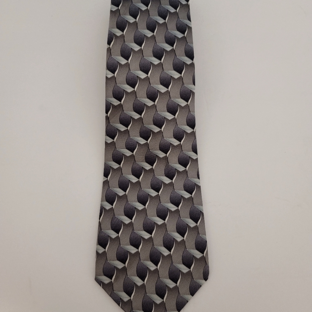 Van Heusen 100% Silk Men's Tie, Gray/Blue